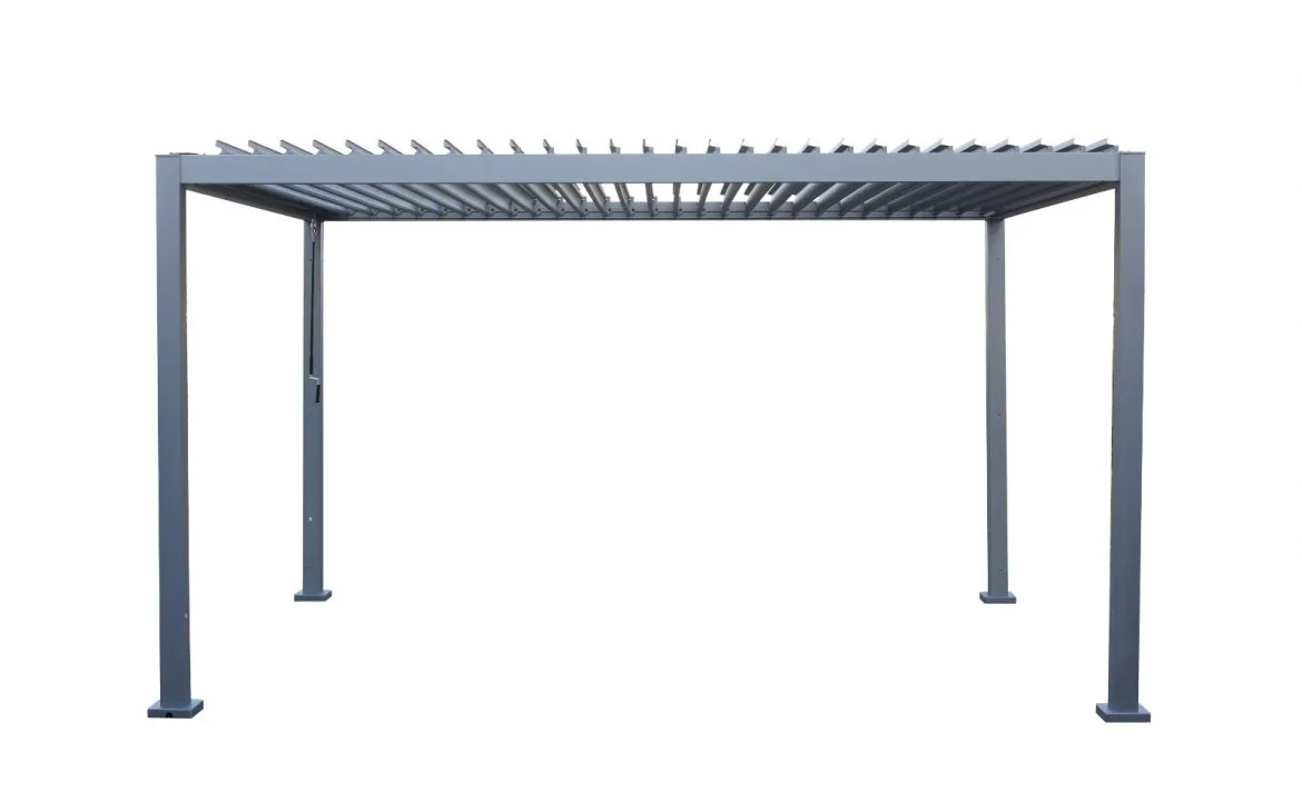 Manual bioclimatic pergola installation 6