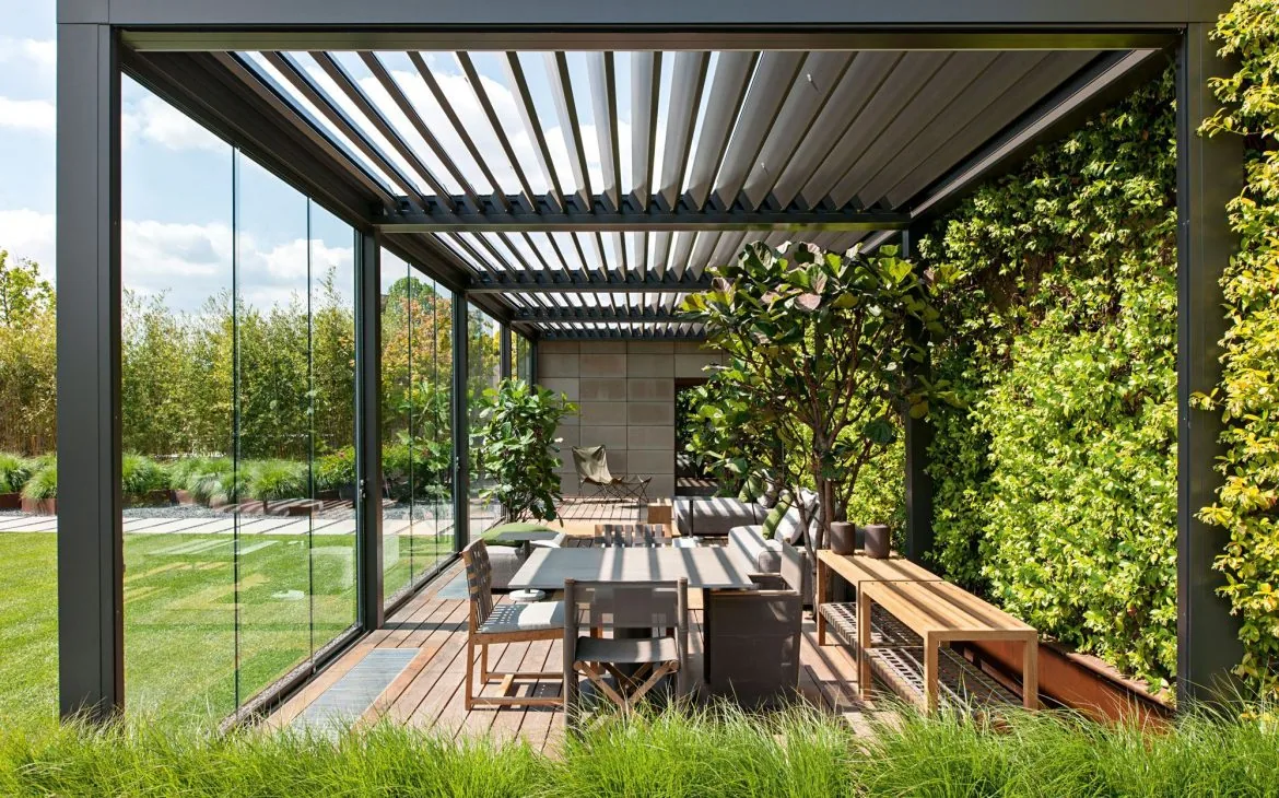 Bioclimatic pergola installation 4