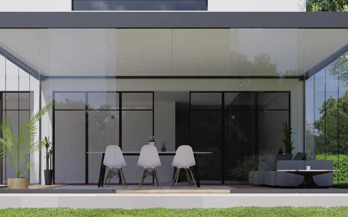 Frameless glass enclosure installation 13